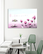 Obraz pre dievčatá Ružová krajinka zs1340